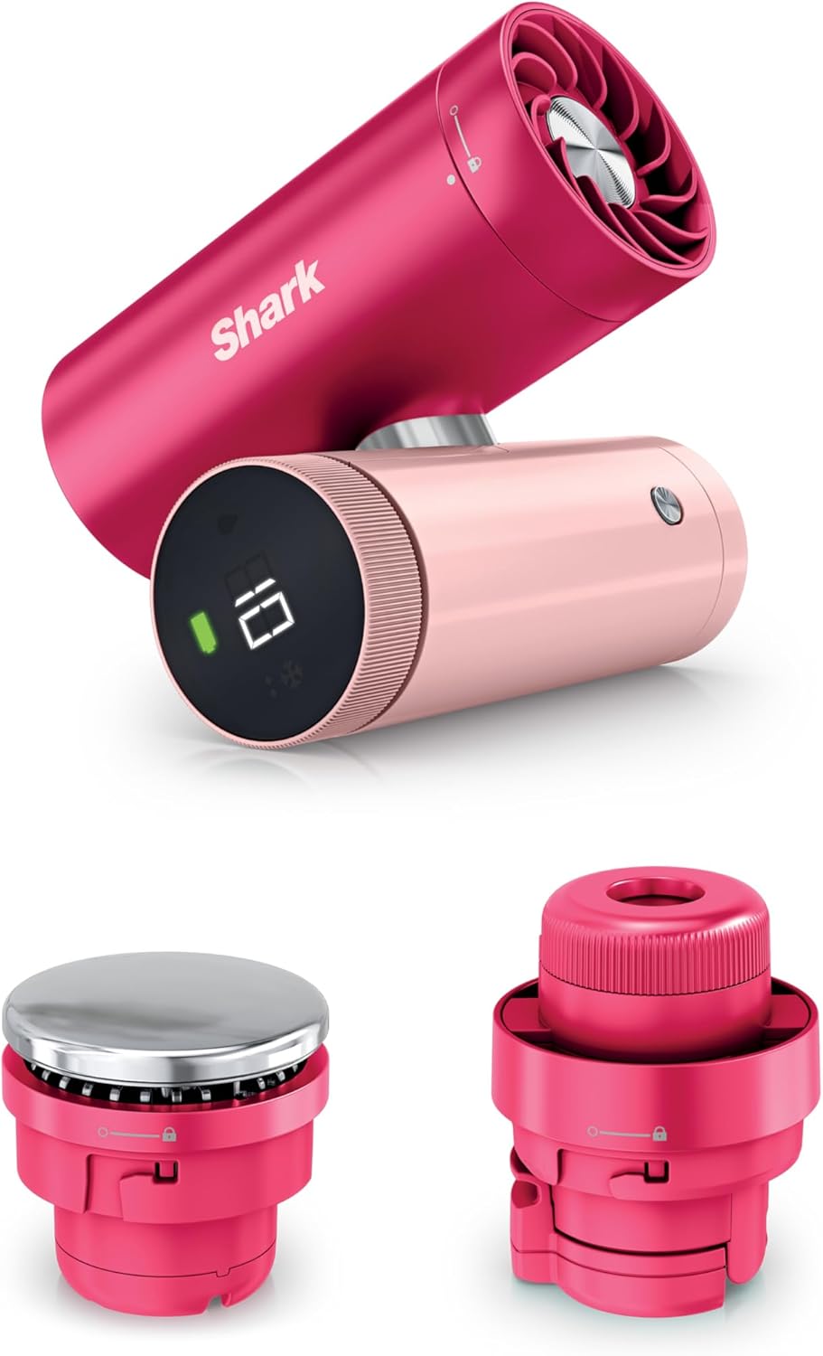 Shark ChillPill - 3-in-1 Personal Cooling System | Portable Fan, InstaChill Plate & Mist - Dragon Fruit, 10 Speeds