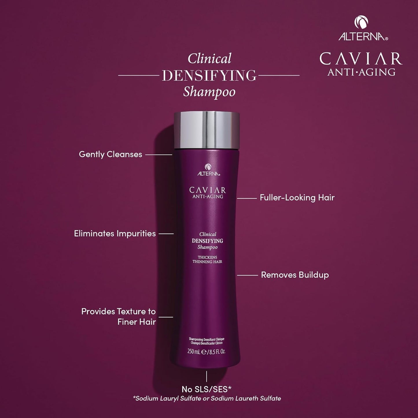 Alterna Caviar Anti-Aging Shampoo - Densifying Formula for Fine, Thinning Hair | Sulfate-Free