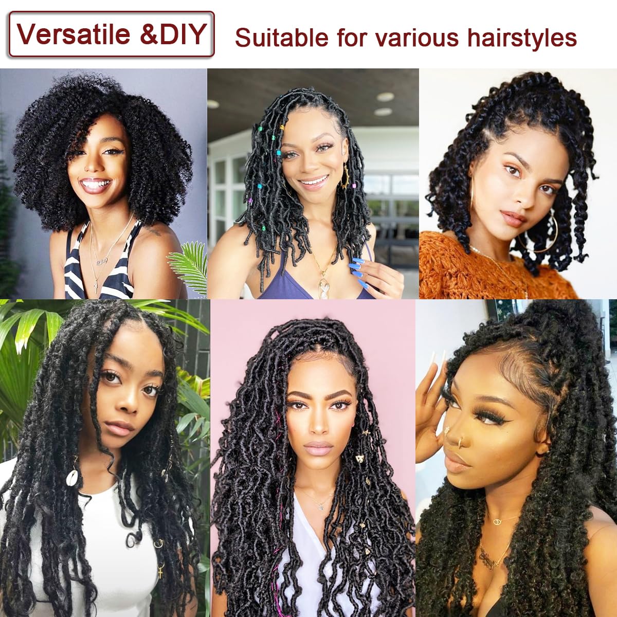 3 Pack Pre-Separated Springy Afro Twist Hair 20 Inch Marley Twist Braiding Hair Faux Locs for Black Women Synthetic Hair Extensions(#350,20 Inch)