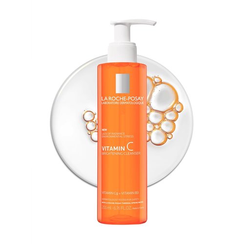 La Roche-Posay Vitamin C Face Wash - Gentle Foaming Cleanser with Vitamin Cg & B3 for Brightening | 200ml