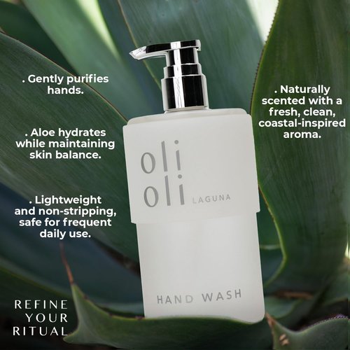 OLIOLI Botanical Hand Wash 15.2oz - Gentle pH-Balanced Aloe Soap for Soft, Hydrated Skin | Coastal Luxury