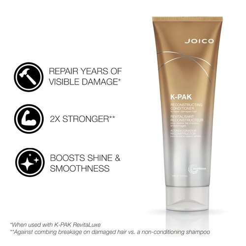 Joico K-PAK Daily Reconstructing Shampoo & Conditioner Set - Repair Damaged Hair & Boost Shine | With Keratin & Guajava Extract