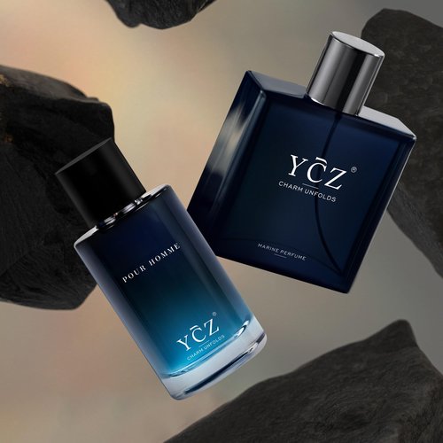 Ycz Eau de Parfum Ocean Savage Perfume Set, 1.7oz(50ml) Woody Citrus Scent and Sweet Flower Fruit Men Perfume, Highquality Long Lasting, Sleek Bottle Design, Christmas Gifts Ideal