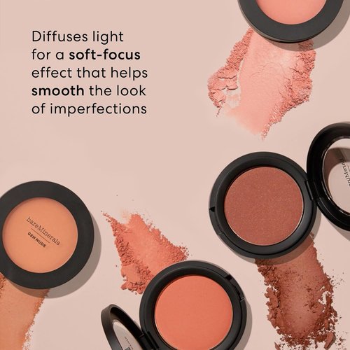 bareMinerals Gen Nude Powder Blush - Mineral-Based, Talc-Free, All-Day Wear, Buildable Coverage, Matte Finish