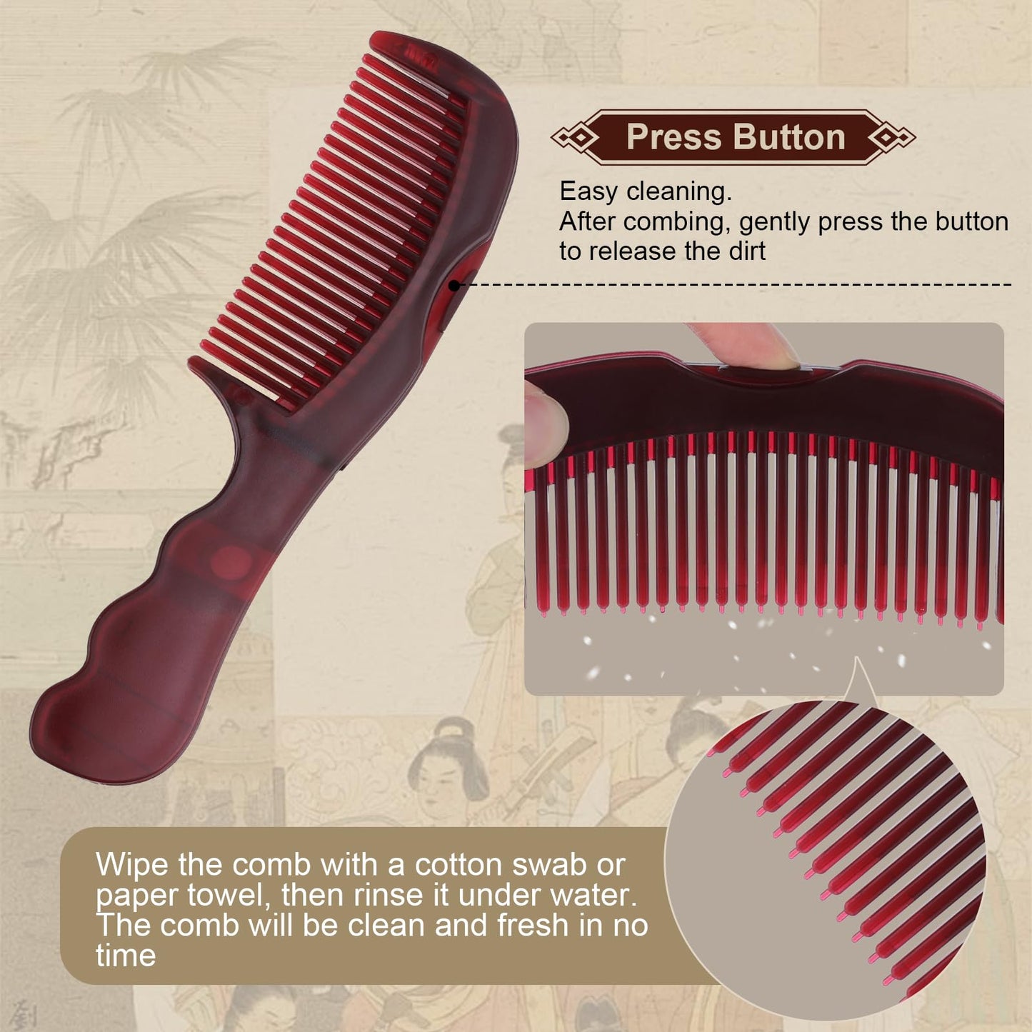 TEAWOO Patented Anti Dandruff Comb & Stainless Steel Fine Tooth Comb Kit, Dandruff Remover, Scalp Sweep Detoxing, Massage Dandruff Removal Brush for Scalp Build Up