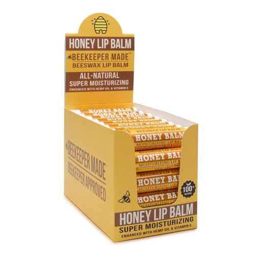 Beekeeper Made Beeswax Bulk Lip Balm 40 Count | for Men Women and Children. Great Gifts Showers & More