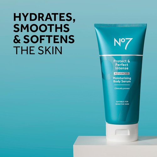 No7 Protect & Perfect Intense Advanced Body Serum - Anti-Aging Moisturizer with Hyaluronic Acid & Argan Oil | 6.7 oz