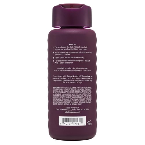 Kristin Ess Anti-Fade Moisturizing Shampoo - UV Color Shield & Peptide Technology | 10 fl oz, Vegan & Sulfate-Free
