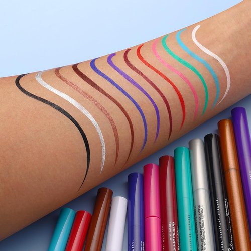 LANGMANNI Matte Liquid Eyeliner Set - 12 Neon Colors, Long-Lasting, Smudgeproof & Waterproof | Perfect Gift for Girls