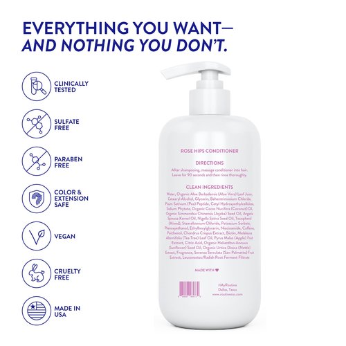 Routine Wellness Anti-Thinning Deep Conditioner for Thinning Hair to Reduce Breakage - CLINICALLY TESTED Formula with DHT Blockers Saw Palmetto, Nettle Oil - Rose Hips Conditioner