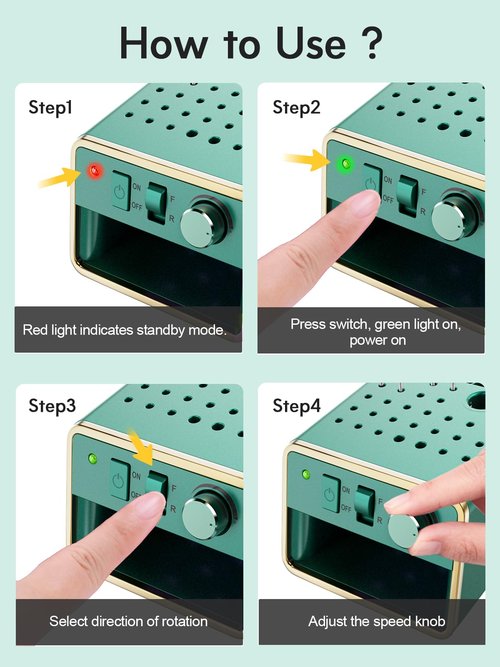 Beloving Nail Drill Machine Electric File, Portable for Acrylic Gel Dip Powder Nails, All in One Nail Drill Kit for Manicure Pedicure, Nail Set with Everything, Dark Green