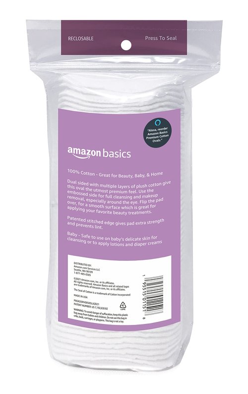 Amazon Basics Oval Premium Pads, 300 Count (6 Packs of 50) (Previously Solimo)