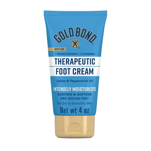 Gold Bond Therapeutic Foot Cream, 4 oz., With Jojoba & Peppermint Oil, Foot Moisturizer- pack of 1