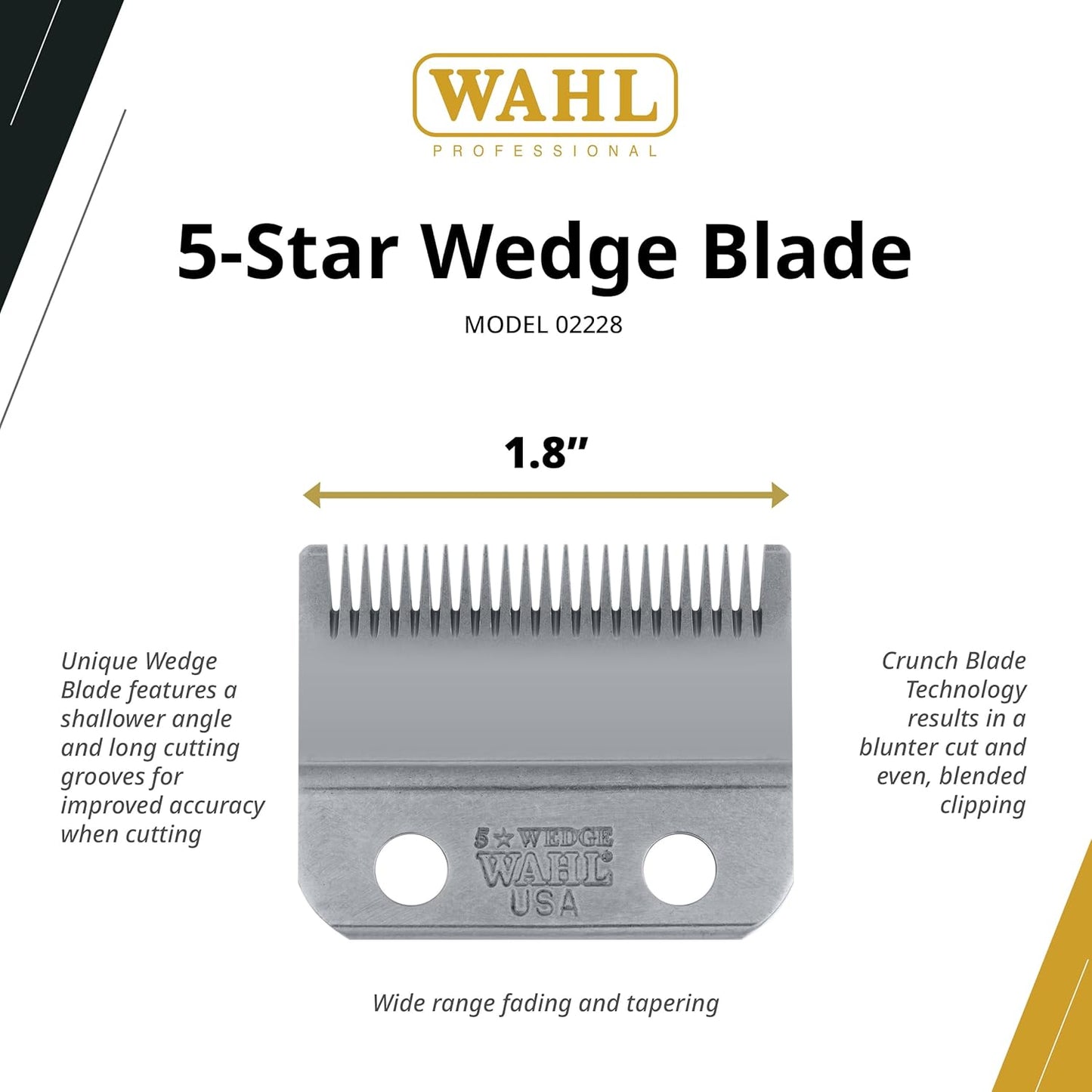 Wahl Professional Wedge Blade - High-Precision Replacement for Hair Clippers | Stainless Steel, Fits 5-Star Legend