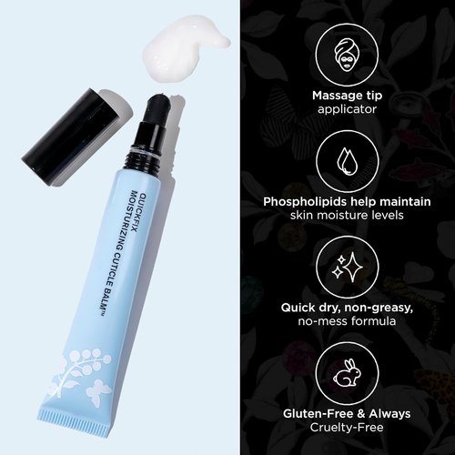 butter LONDON QuickFix Cuticle Balm - Moisturizing Cream with Massage Tip for Hydrated Cuticles - Gluten Free, Enriched with Vitamin E