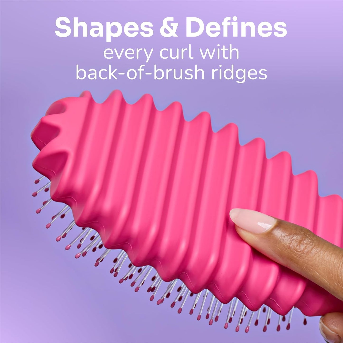 Wet Brush Curl Shaper Detangler Brush - Pink | Frizz-Free Curl Defining for All Hair Types