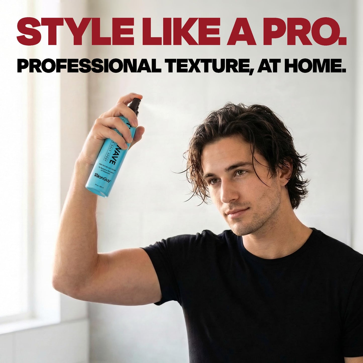 THESALONGUY Tidal Wave Sea Salt Spray for Hair – Volumizing & Texturizing Spray for Beach Waves, Thickness & Lift – Hairstylist Created Daily Wavy Hair Products for Men & Women (8 oz.)