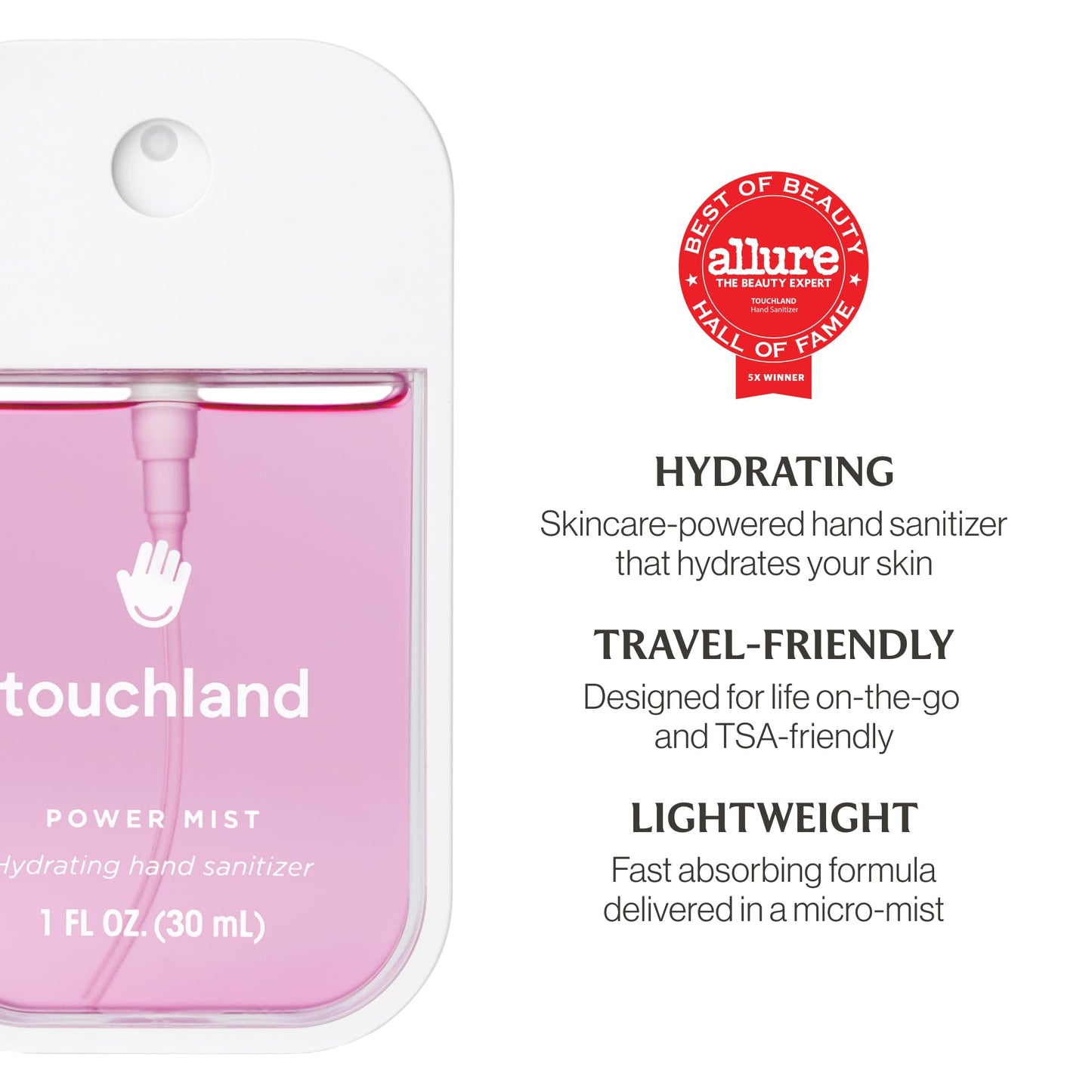 Touchland Hydrating Hand Sanitizer Spray – Berry Bliss Trio Set – 3 x 1 FL OZ Travel Size Mists