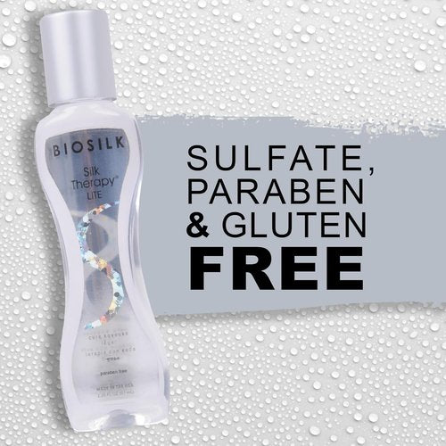 BioSilk Silk Therapy Lite - Ultra-Light Leave-In Hair Treatment for Fine Hair | Smooths & Adds Shine, 2.26 Oz