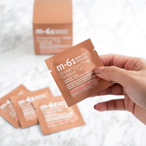 M-61 PowerGlow Peel Gradual Tan - Exfoliating Facial Peel for Streak-Free Radiance