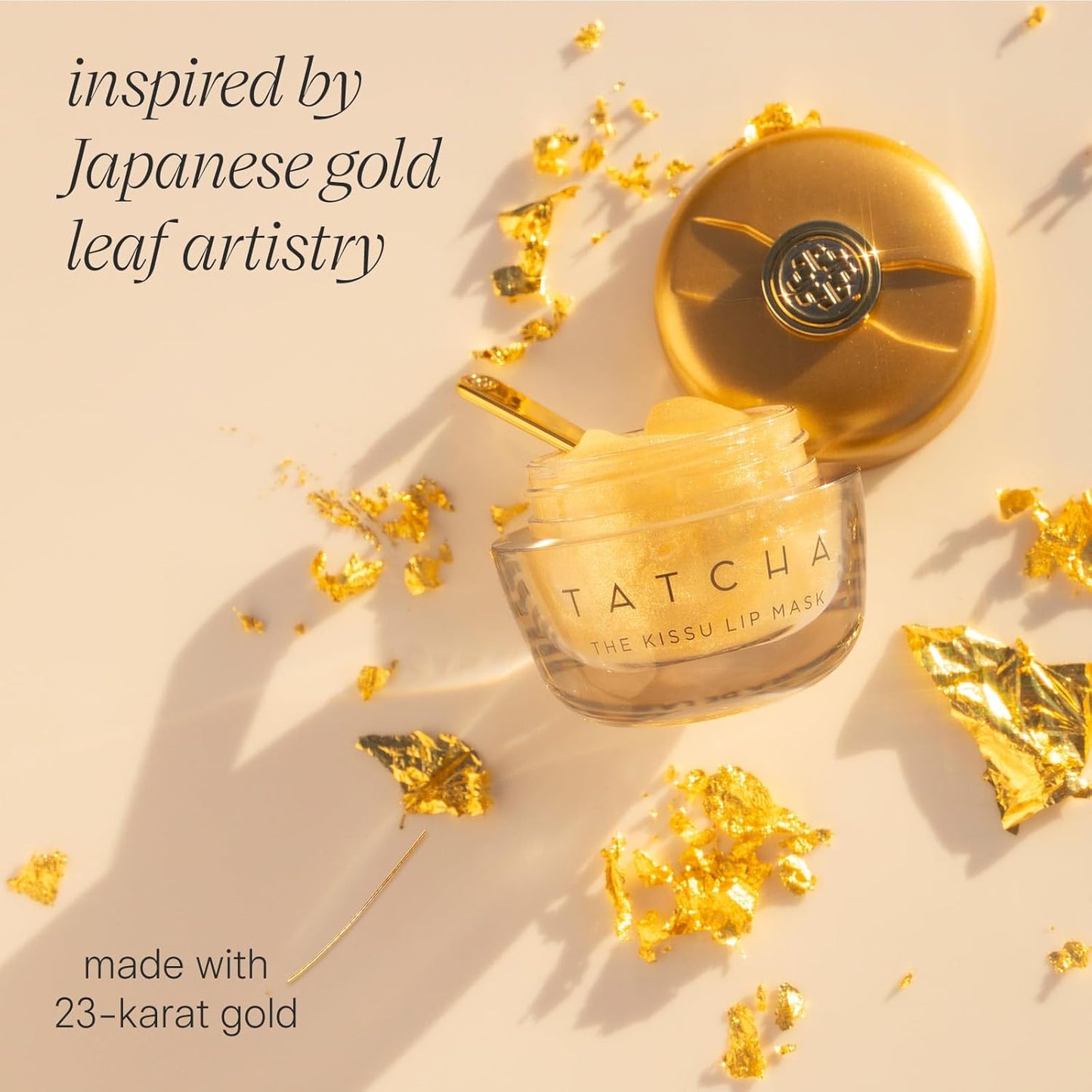 TATCHA The Kissu Gold Leaf Lip Mask - Limited-Edition Shimmery Treatment for Plump, Soft Lips