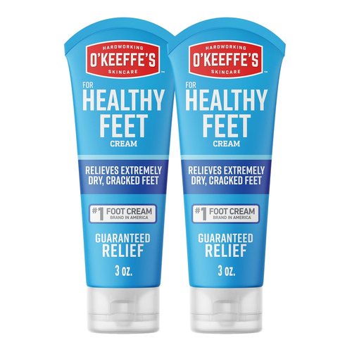 O'Keeffe's Foot Cream - Guaranteed Relief for Extremely Cracked, Dry Feet | 3 oz Tube (2 Pack)