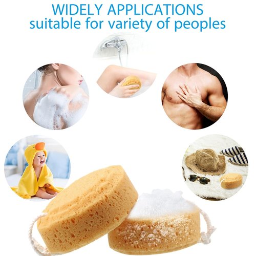 Boao Foam Body Sponge Set - 6 Soft Exfoliating Bath Sponges for Adults | 5.5 Inch Body Scrubber