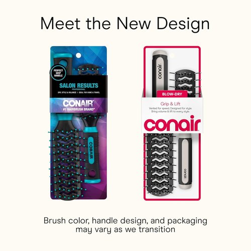 Conair Grip & Lift Vent Hairbrush Set - Full-Size & Mid-Size Brushes for Perfect Blowout Styling