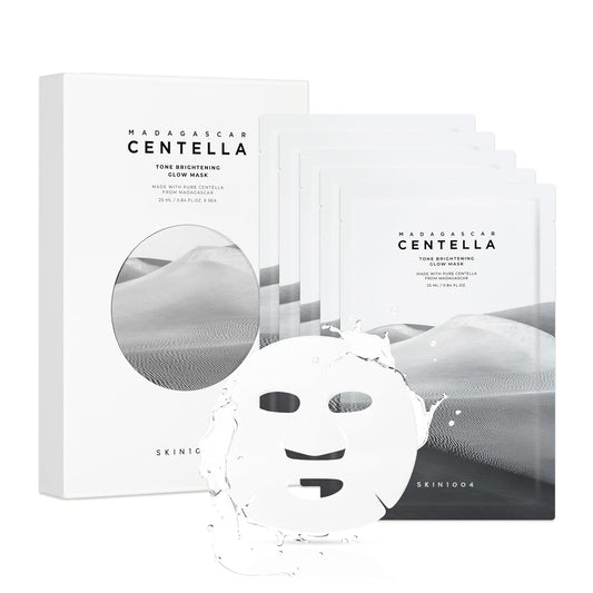 SKIN1004 Tone Glow Mask - Hydrating Facial Sheet Mask for Radiant Skin | 0.84 fl oz / 25ml * 5ea