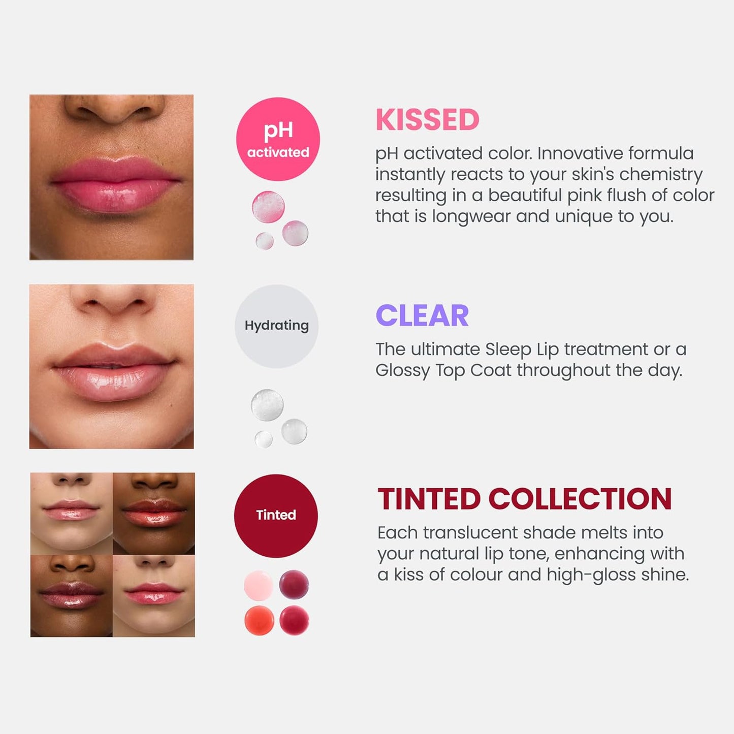Wonderskin Lip Oil Rehab Serum - Hydrating Tinted Lip Oil for Women | Non-Sticky Red Tint (Amour)
