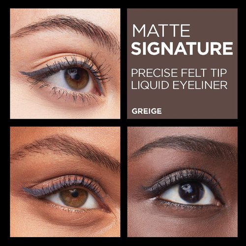 L'Oreal Paris Matte Signature Liquid Eyeliner - Waterproof, Precise Application, Vivid Greige, 0.07 fl oz