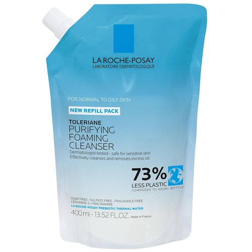 La Roche-Posay Toleriane Purifying Foaming Facial Cleanser - Oil-Free Face Wash with Niacinamide & Ceramides for Sensitive Skin