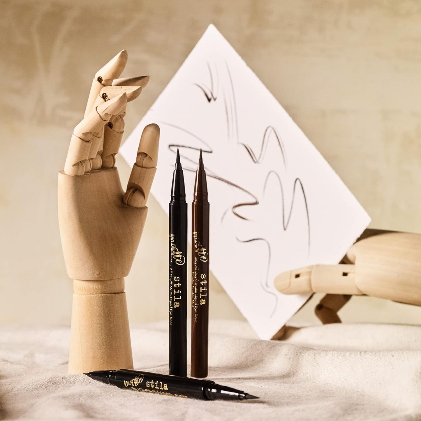 Stila Stay All Day® Matte Liquid Eye Liner - Long-Lasting, Smudge-Proof Formula | Deep Black Color