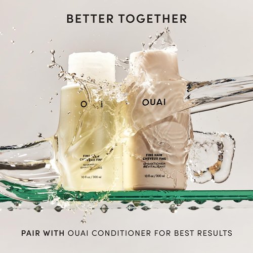 OUAI Fine Hair Shampoo - Biotin Thickening Formula for Flat, Thin Hair - Volumizing & Strengthening, 10 Oz