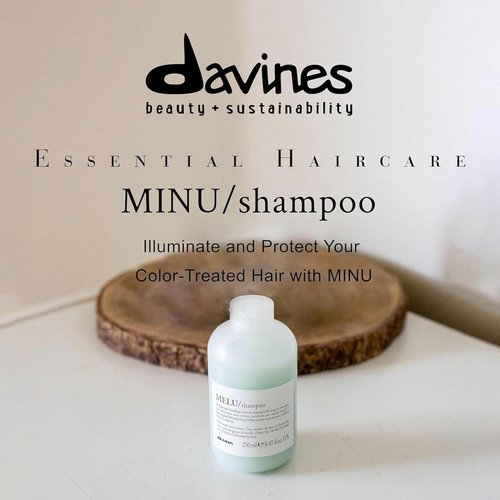 Davines MINU Shampoo - Color Retention Formula for Vibrant, Treated Hair | 8.45 fl oz (Single Pack)