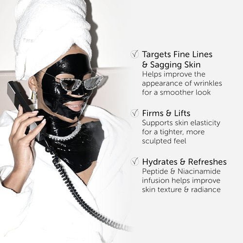 111SKIN Black Diamond Neck Mask - Lifting & Firming Hydrogel for Fine Lines & Sagging Skin | 5 Sheets (1.45 fl oz Each)
