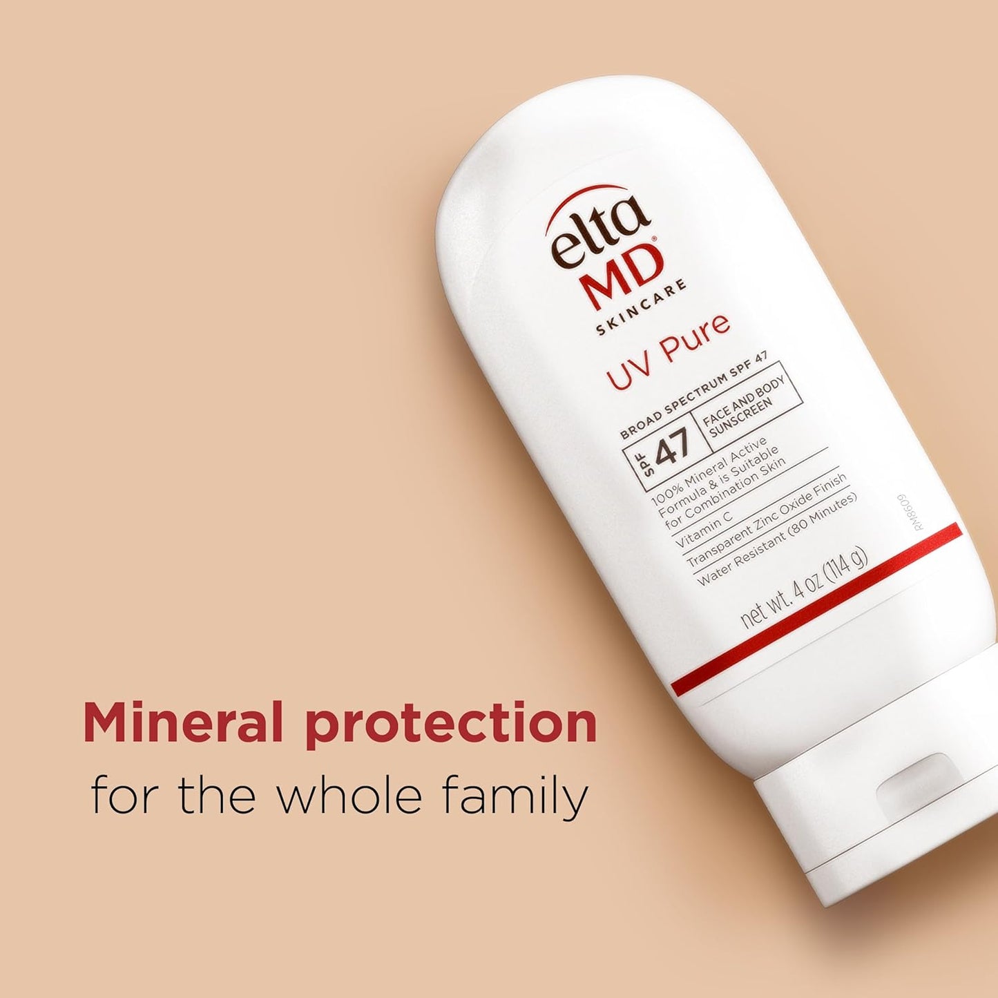 EltaMD UV Pure Sunscreen - SPF 47 Mineral Formula for Kids & Adults | Water Resistant, Oil-Free