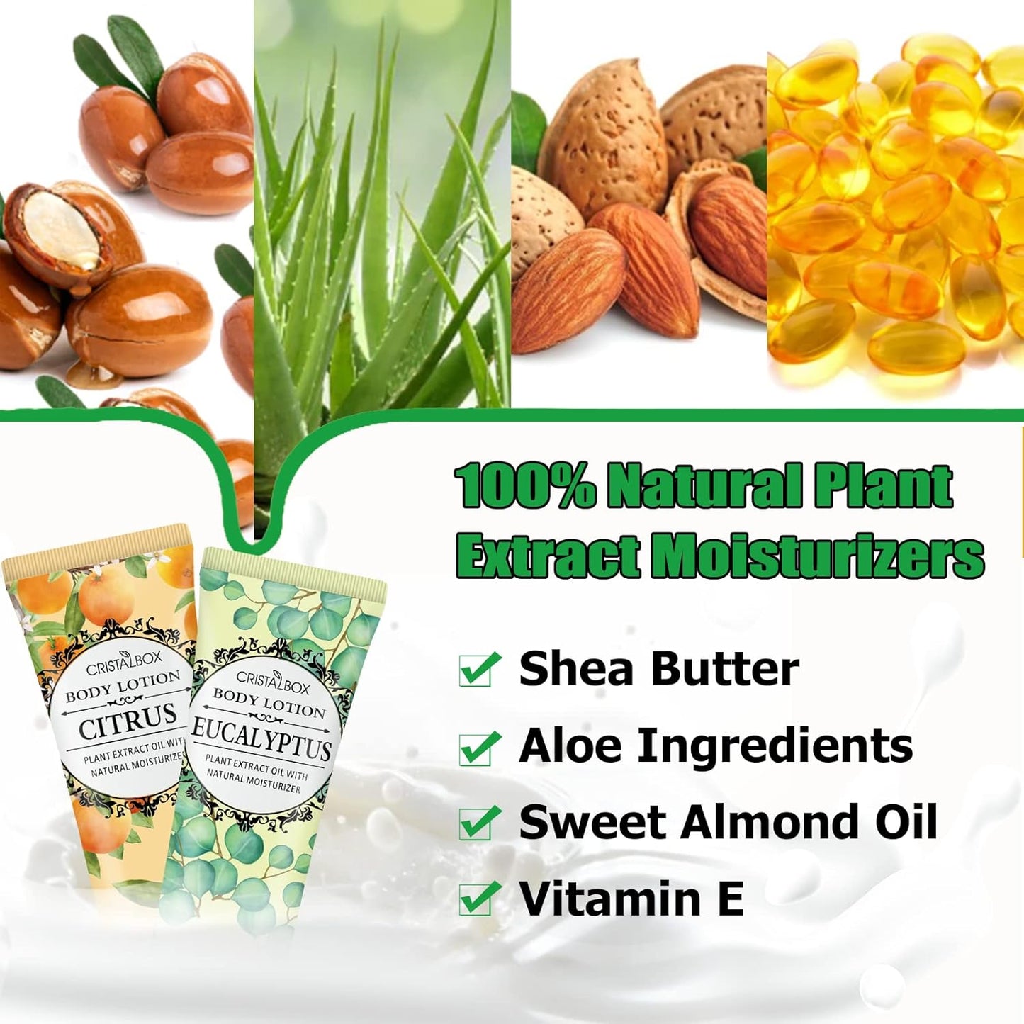 Skiennix 36-Pack Body Lotion for Dry Skin - Natural Shea Butter Moisturizer | Perfect Gift Set