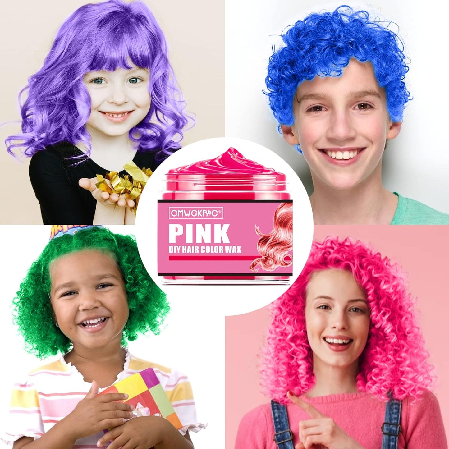 Skiennix Temporary Hair Color Spray - Vibrant Purple, Green, Blue & Pink | Perfect for Parties & Cosplay