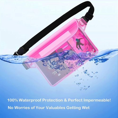 AiRunTech Waterproof Pouch - 2 Pack Waist Strap Design | Keep Your Phone Safe & Dry | Ideal for Beach, Boating & Water Activities