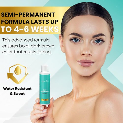 Professional Dark Brown Hair Tint Kit - Waterproof Root Touch-Up Color, 25ml | Lasts 4-6 Weeks, 40 Applications