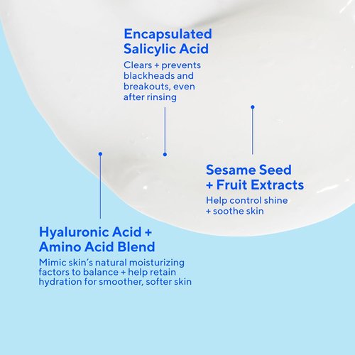 Murad Clarifying Cream Cleanser - Gentle Salicylic Acid Face Wash for Acne-Prone Skin | Hydrating & Soothing