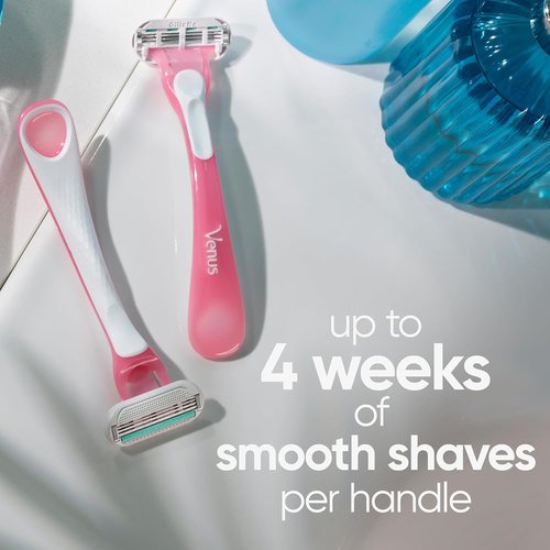 Gillette Venus Sensitive Women's Disposable Razors - Pack of 3 for Gentle Shaving Comfort