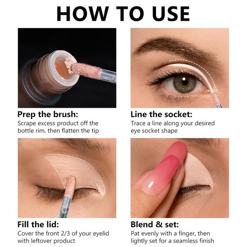 Matte Liquid Eyeshadow - Long-Lasting Waterproof Formula | High-Pigment Buildable Cream Makeup in 01 Nude Beige