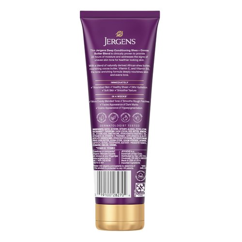Jergens Shea and Cocoa Whipped Body Butter Lotion, Tone Enriching Hand And Body Lotion for Dry Skin, with Vitamins B3 & E, 8.5 Oz