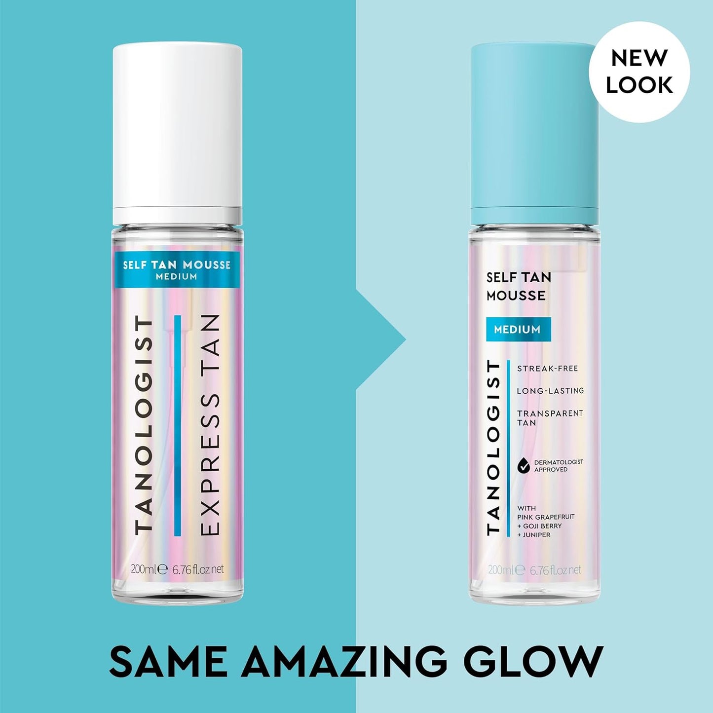 Tanologist Medium Self Tan Mousse - Streak-Free, Natural Glow, Vegan Formula | 6.76 fl. oz/200 ml