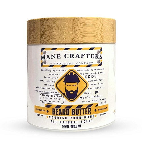 Regine Switzerland Lard Infused Beard Butter - Non-Greasy All-Natural Formula | Unscented 5.5 oz