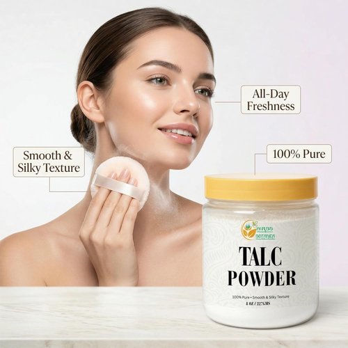 Herbs Botanica Talcum Powder - 8 oz Unscented Fine Talc for Body Freshness & DIY Cosmetics
