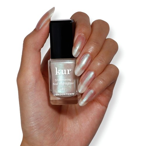 LONDONTOWN Shimmer Nail Highlighter - Iridescent Finish Nail Polish Treatment, Vegan & Cruelty-Free | Pastel Opal Aurora Borealis, 0.40 fl oz