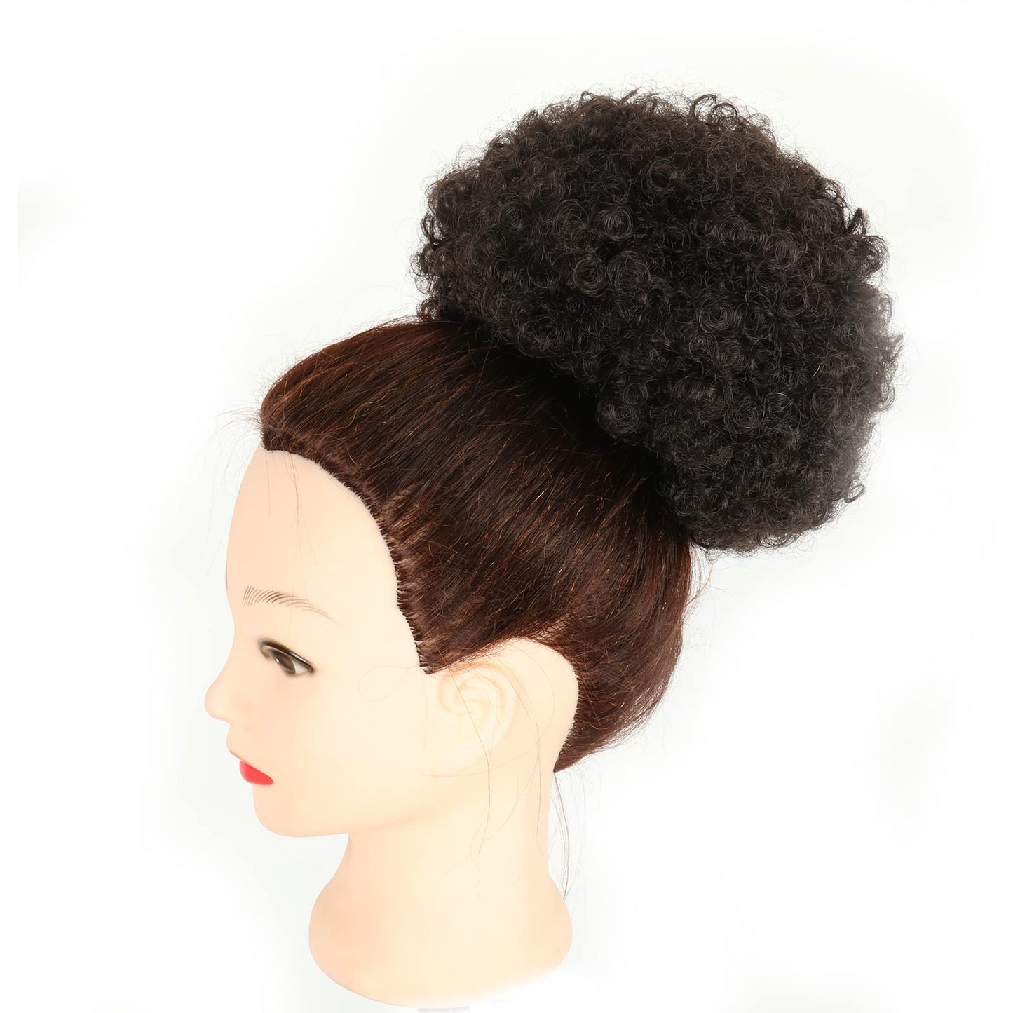 THEMIS HAIR Afro Puff Drawstring Ponytail With Clips On Hair Extensions For Black Women Kids Girls Instant Synthetic Kinky Curly Ponytails Hair Pieces Soft Lightweight Natural As Real Hair(color 2#)